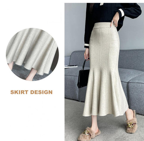 Winter Knitted Mermaid Skirts